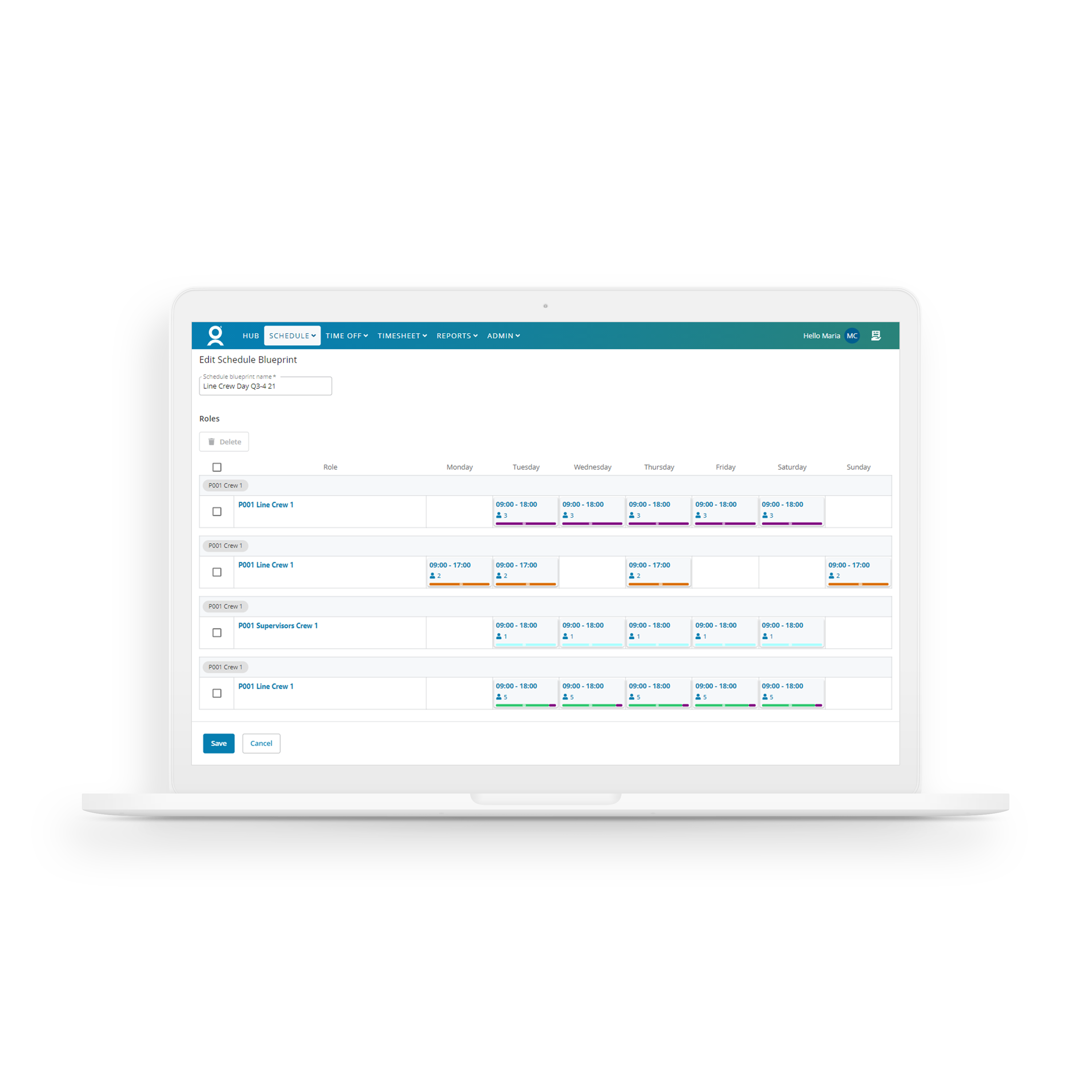 screenshot of WorkForce Suite